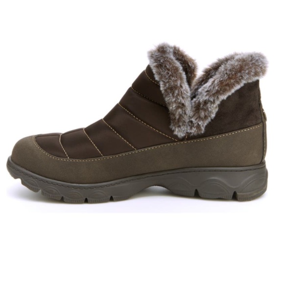JAMBU Granite Faux Fur Lined Boot, Brown, New - Picture 3 of 5